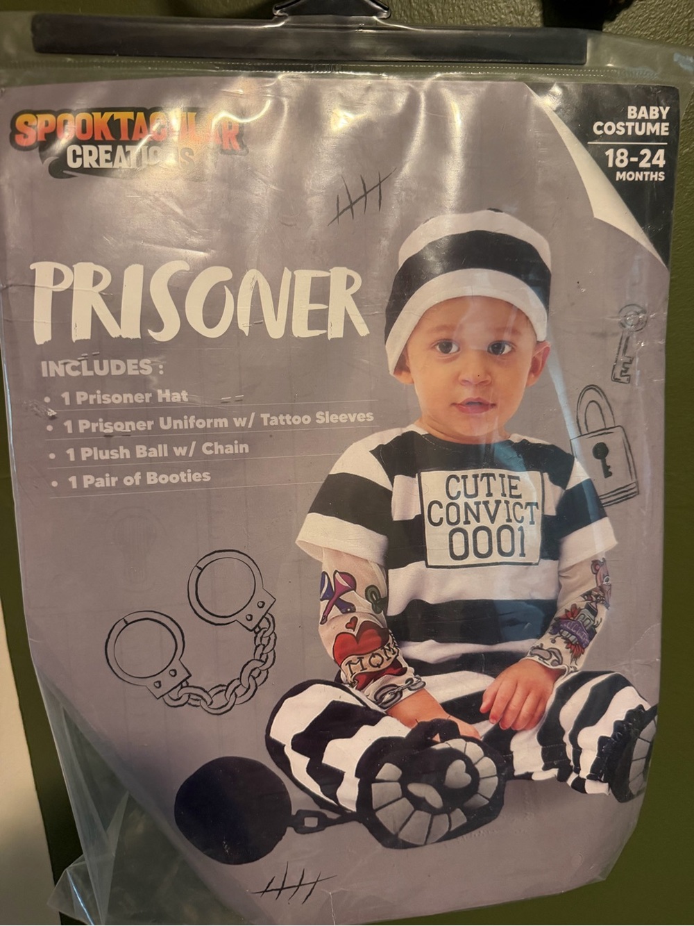 Baby Prisoner Costume - Black & White